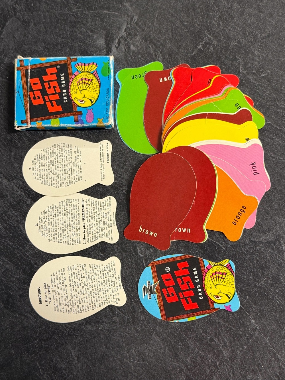 Vintage 1951 Go Fish Card Game -